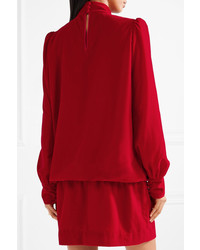 Marc Jacobs Velvet Mini Dress Red
