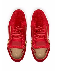 Giuseppe Zanotti Kriss Velvet Hi Top Sneakers