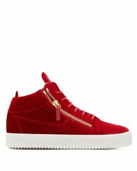 Giuseppe Zanotti Kriss Velvet Hi Top Sneakers