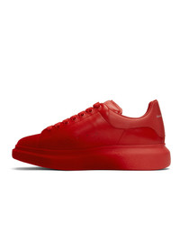 Alexander McQueen Red Velvet Spray Oversized Sneakers