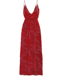 Red Velvet Maxi Dress