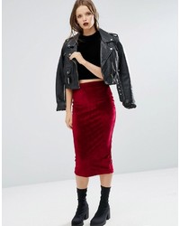Red Velvet Skirt