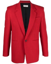 Red Vertical Striped Blazer