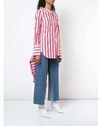 Monse Striped Ruffle Back Shirt