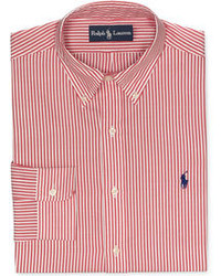 Polo Ralph Lauren Red And White Stripe Dress Shirt