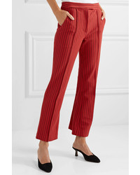 Rosie Assoulin The Scrunchy Striped Cotton Blend Jacquard Flared Pants