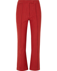 Rosie Assoulin The Scrunchy Striped Cotton Blend Jacquard Flared Pants