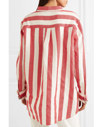 MARQUES ALMEIDA Oversized Striped Linen And Cotton Blend Shirt