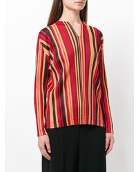 Pleats Please By Issey Miyake Striped Blouse