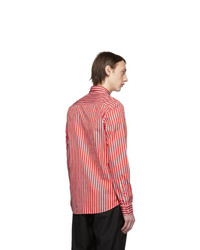 Kenzo Red And Orange Striped Dots Shirt