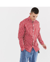 Noak Striped Shirt In Red With Long Sleeves