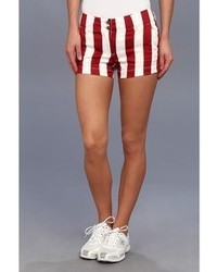 Red Vertical Striped Shorts