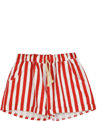 Choies Shorts In Red And White Stripe