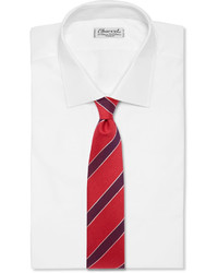 Charvet 75cm Striped Silk And Linen Blend Tie