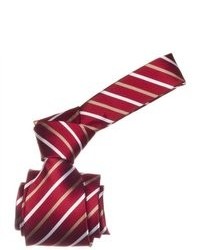 Republic Striped Woven Microfiber Neck Tie Redgolden