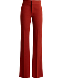 Chloé Chlo Mid Rise Flared Crepe Trousers