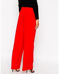 Asos Collection Wide Leg Pants With Piping