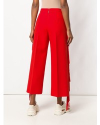 MSGM Fringed High Waisted Trousers