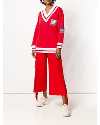 MSGM Fringed High Waisted Trousers