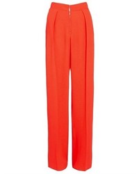 Cédric Charlier Red Wide Leg Trousers
