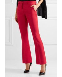 Versace Stretch Crepe Flared Pants Tomato Red