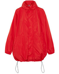 Balenciaga Hooded Shell Windbreaker Jacket Red