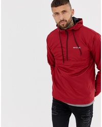 Nicce London Nicce Overhead Jacket In Red With Hood