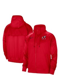 Nike Red Bulldogs Windrunner Raglan Full Zip Jacket At Nordstrom