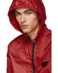 Givenchy Red Hooded Windbreaker