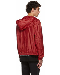 Givenchy Red Hooded Windbreaker