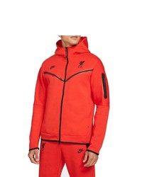 Nike Red Liverpool Tech Fleece Windrunner Full Zip Hoodie Jacket At Nordstrom