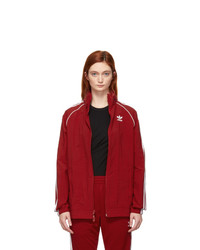 adidas Originals Red Sst Adicolor Windbreaker Track Jacket