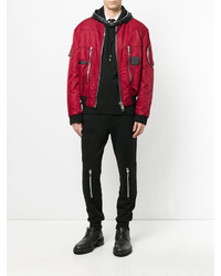 Les Hommes Puffy Pilot Bomber Jacket