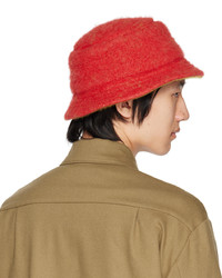 Marni Red Overdyed Bucket Hat