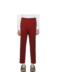 Red Wool Chinos