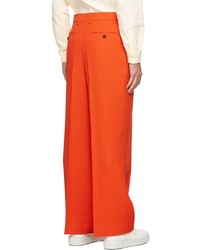 AMI Alexandre Mattiussi Orange Pleated Large Trousers