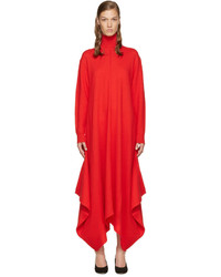 Stella McCartney Red Wool Turtleneck Dress