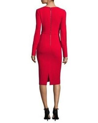 Antonio Berardi Wool Deep V Neck Dress