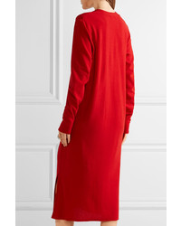 Lemaire Wool Dress Red