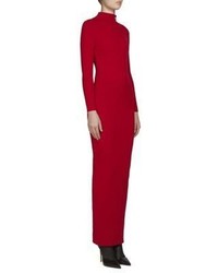 Red Wool Evening Dress
