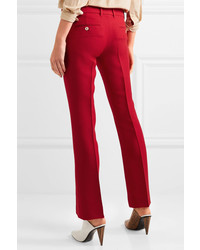 Gucci Wool And Silk Blend Crepe Flared Pants