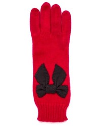 Kate Spade New York Sugar Plum Stitched Bow Gloves
