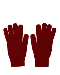 Ps By Paul Smith Red Wool Gloves
