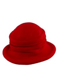 Dorfman Pacific Cloche Hat Red