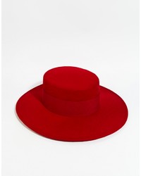 Catarzi Wide Brim Matador Hat In Red