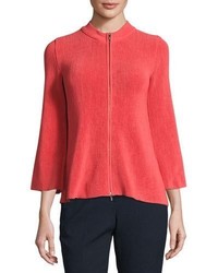 Armani Collezioni Lisse Trapeze Sleeve Zip Jacket Matisse Red
