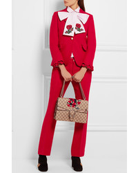 Gucci Ruffled Wool And Silk Blend Jacket Red