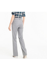 J.Crew Petite Full Length Pant In Wool Flannel With Tie