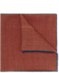 Drakes Drakes Contrast Tipped Wool Pocket Square