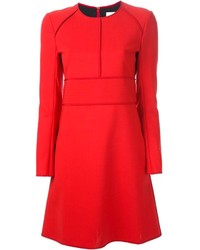 Red Wool Shift Dress